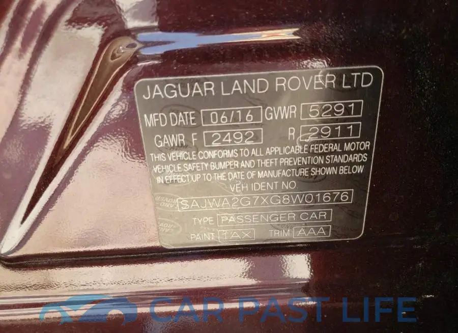 SAJWA2G7XG8W01676# 10