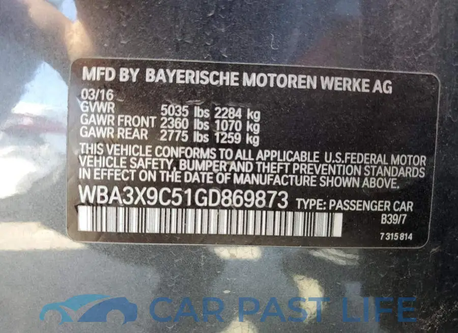 WBA3X9C51GD869873# 10