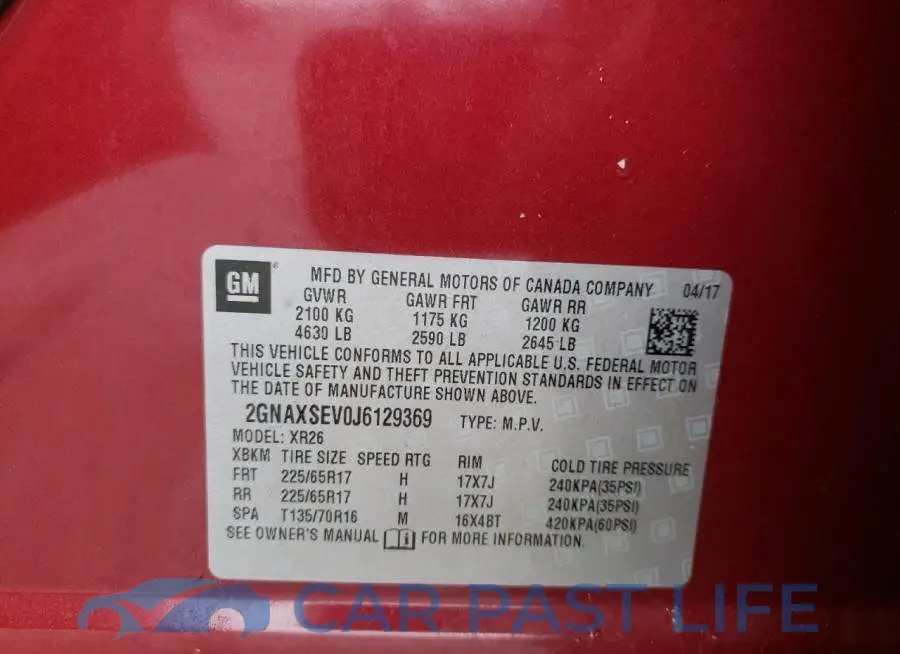 2GNAXSEV0J6129369# 10