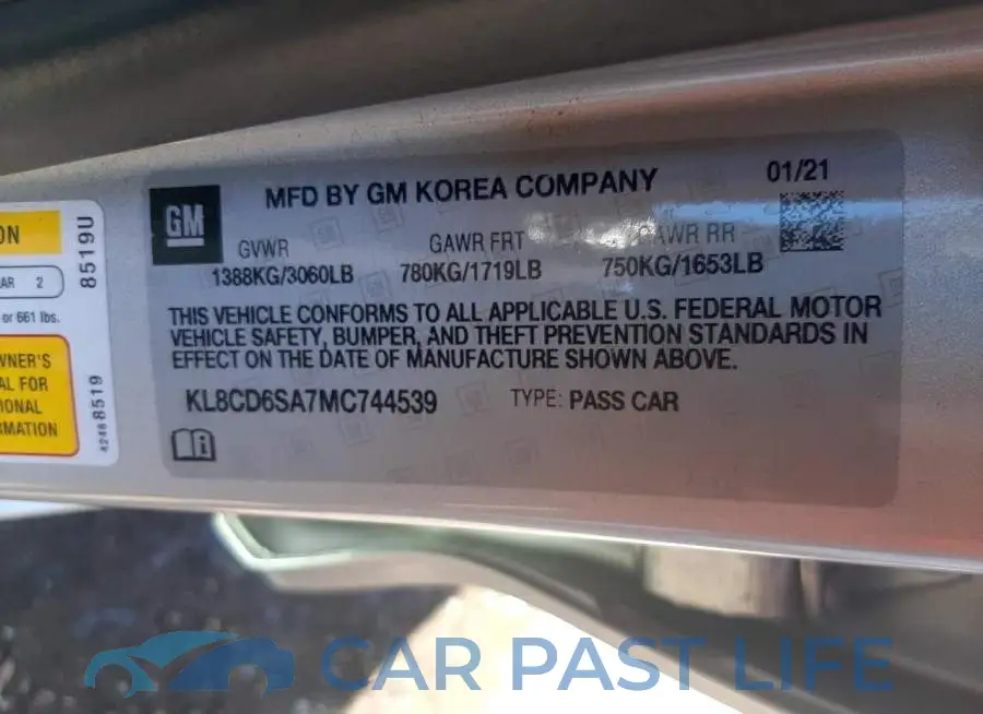 KL8CD6SA7MC744539# 10
