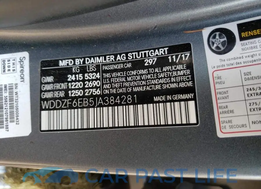 WDDZF6EB5JA384281# 10