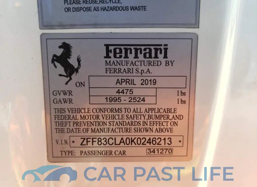 ZFF83CLA0K0246213# 10