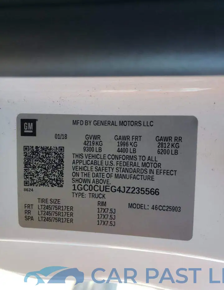 1GC0CUEG4JZ235566# 10