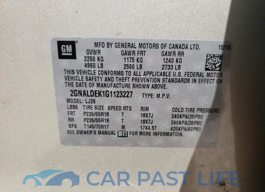 2GNALDEK1G1123227# 10