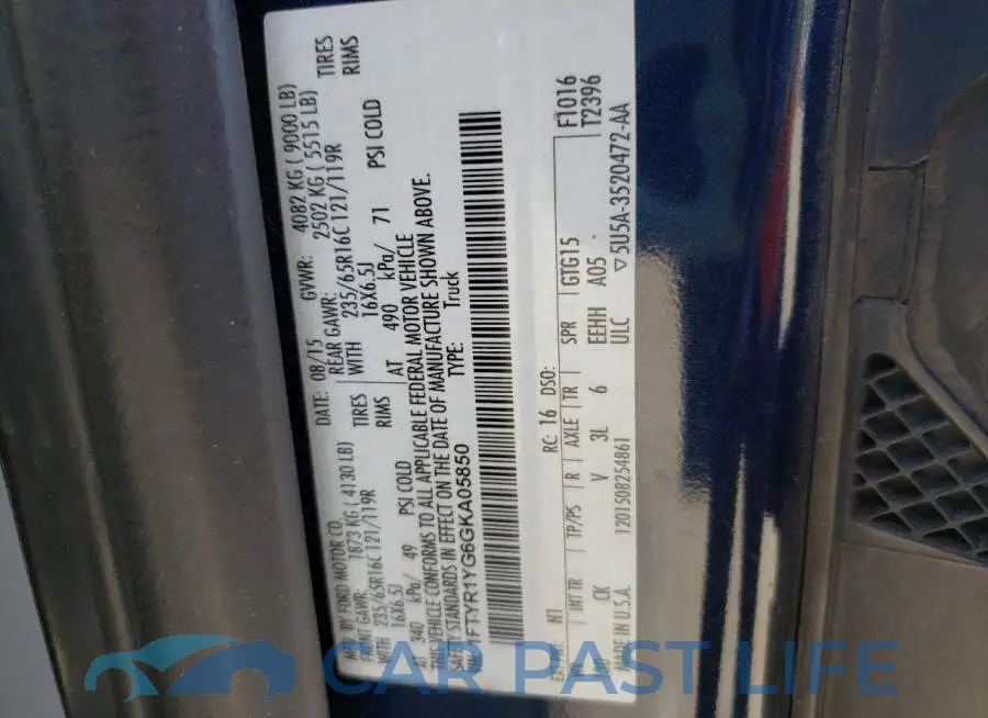 1FTYR1YG6GKA05850# 10