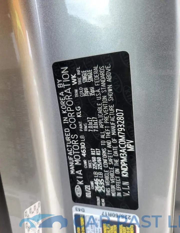 KNDPM3AC0M7932807# 12