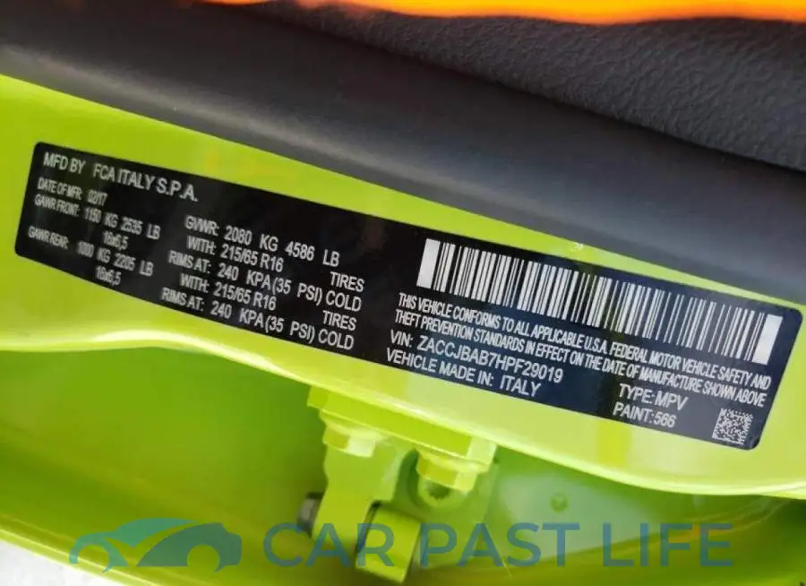 ZACCJBAB7HPF29019# 10