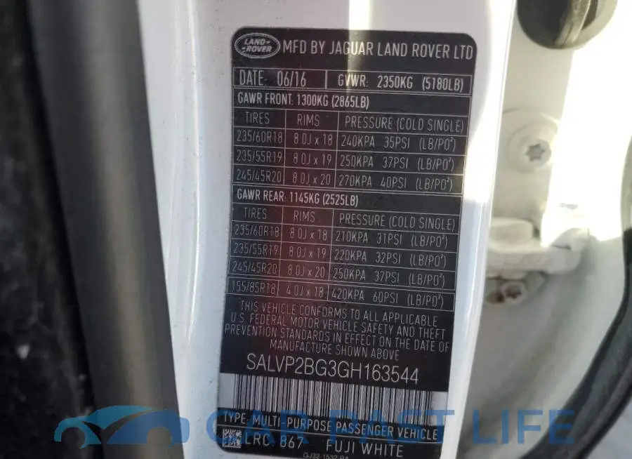 SALVP2BG3GH163544# 10