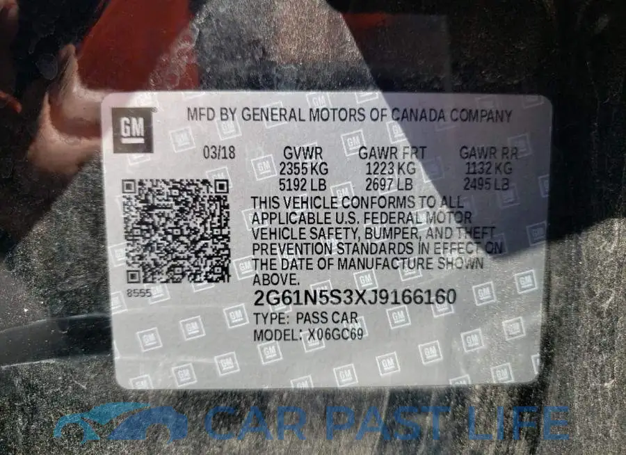 2G61N5S3XJ9166160# 10