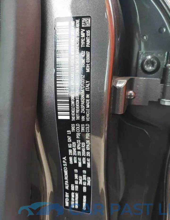 ZASPAKBN9M7D13312# 10