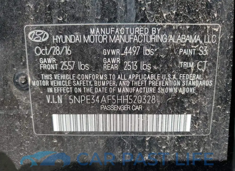 5NPE34AF5HH520328# 10