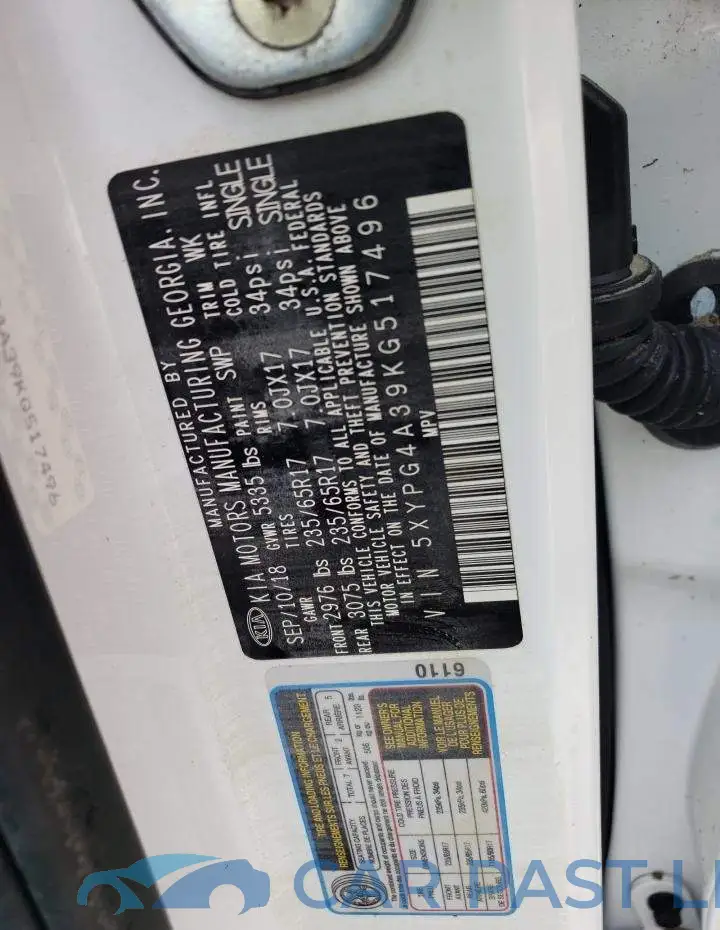 5XYPG4A39KG517496# 10