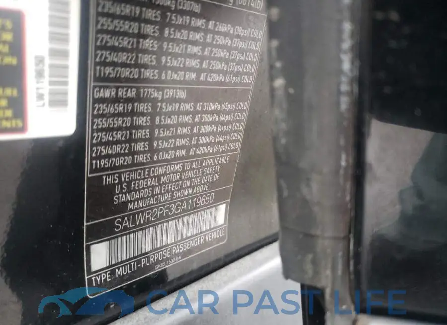 SALWR2PF3GA119650# 10
