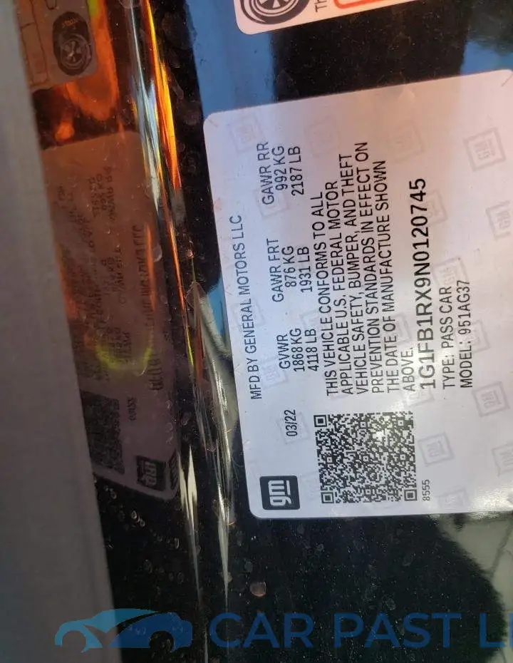 1G1FB1RX9N0120745# 12
