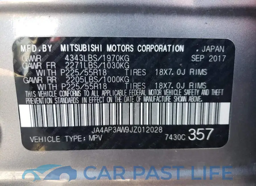 JA4AP3AW9JZ012028# 10