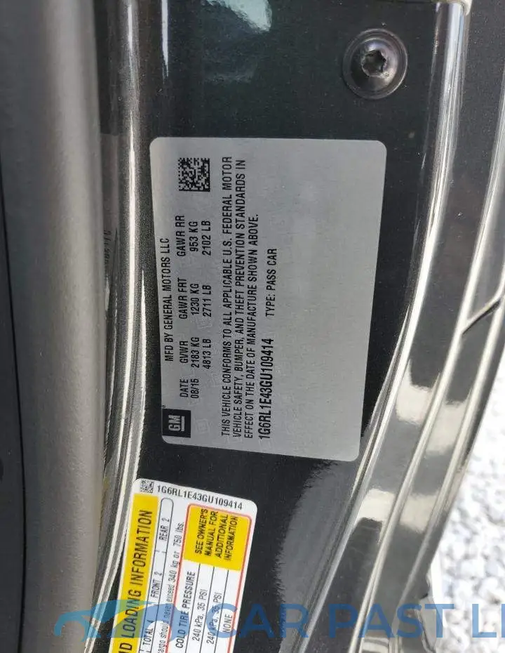 1G6RL1E43GU109414# 10