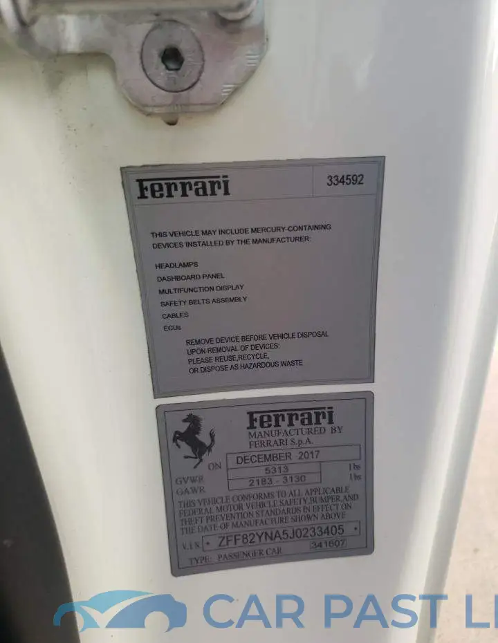 ZFF82YNA5J0233405# 10