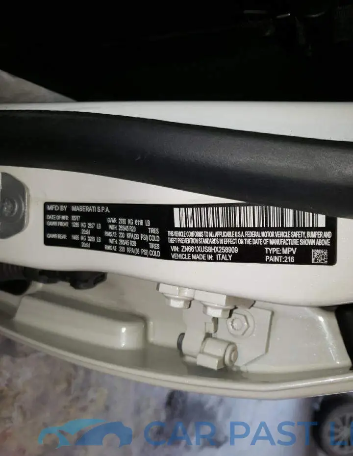 ZN661XUS8HX258909# 10