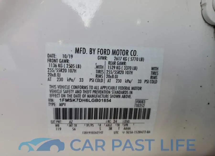 1FMSK7DH6LGB01854# 10