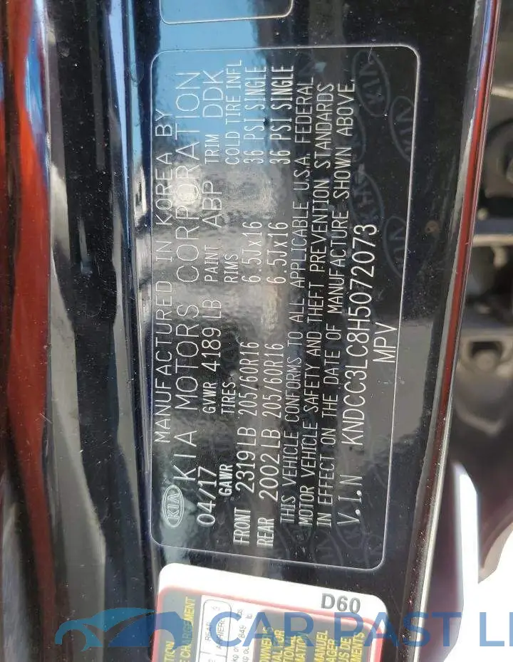 KNDCC3LC8H5072073# 10