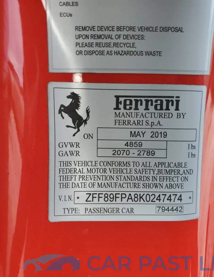 ZFF89FPA8K0247474# 10