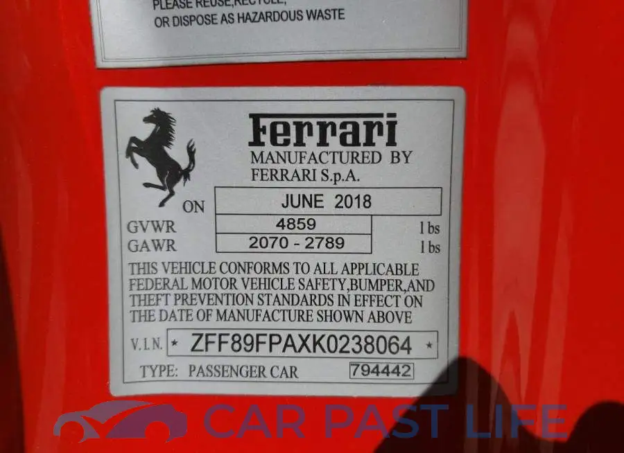 ZFF89FPAXK0238064# 10