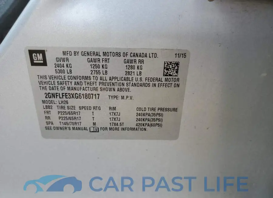 2GNFLFE3XG6180717# 10