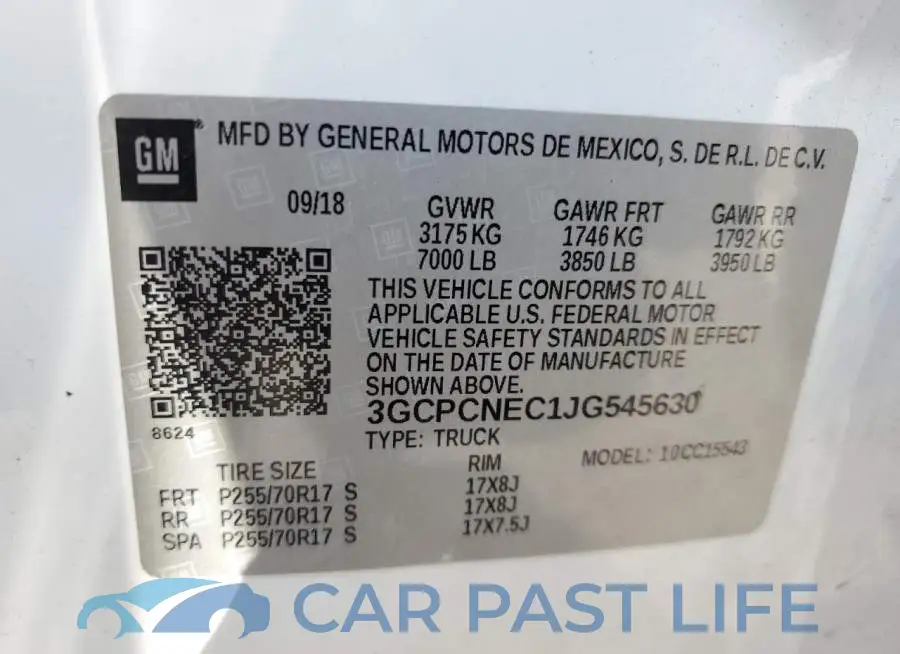 3GCPCNEC1JG545630# 10