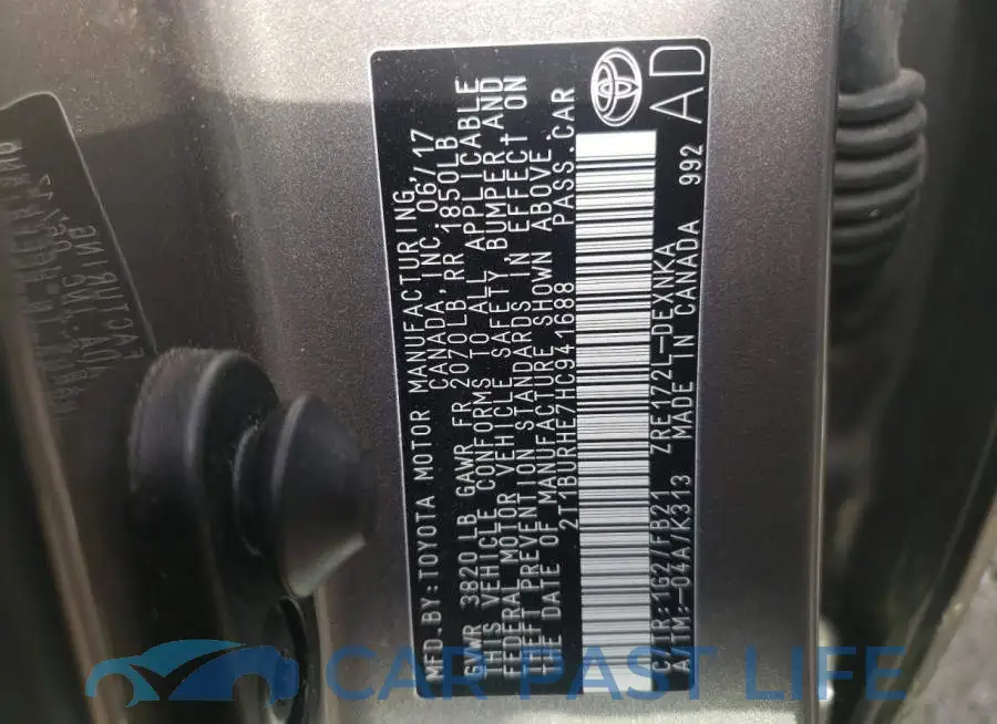 2T1BURHE7HC941688# 10