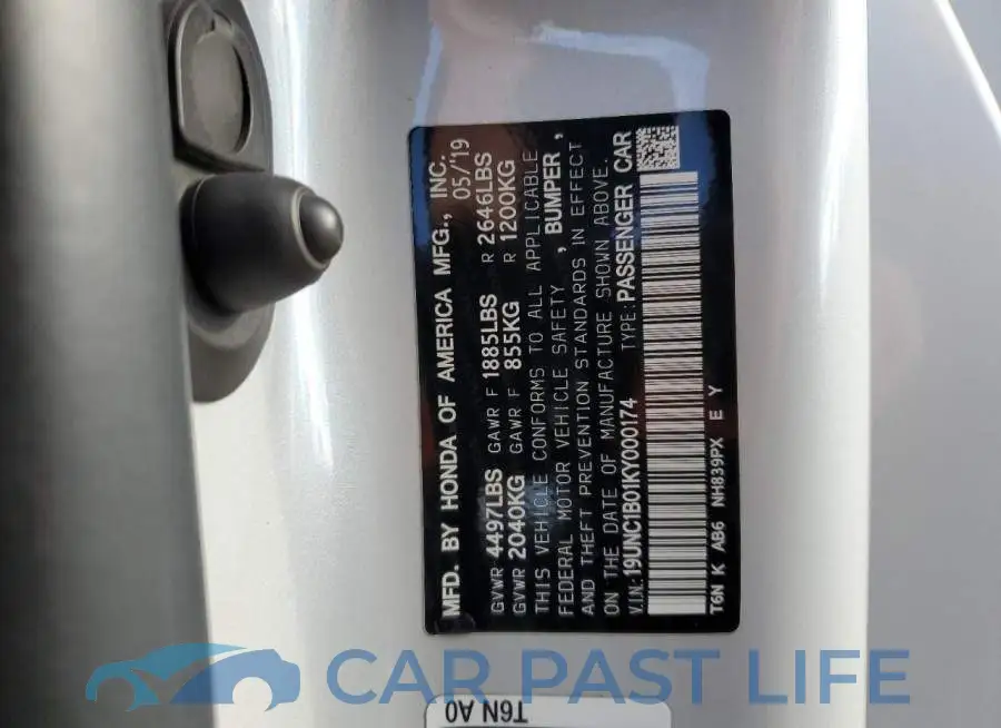 19UNC1B01KY000174# 10