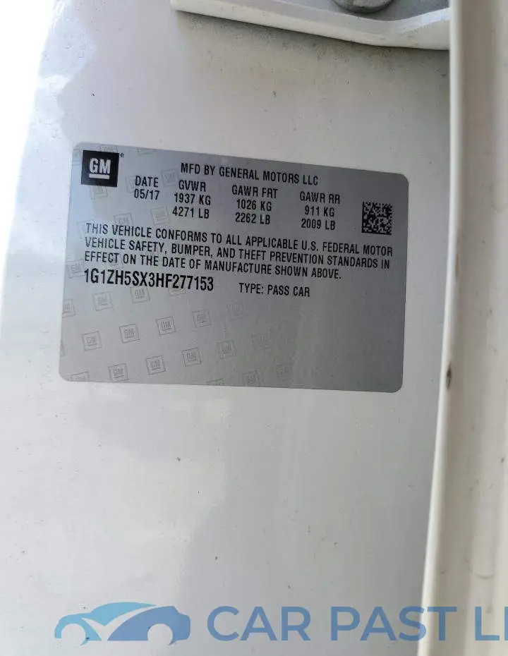 1G1ZH5SX3HF277153# 10