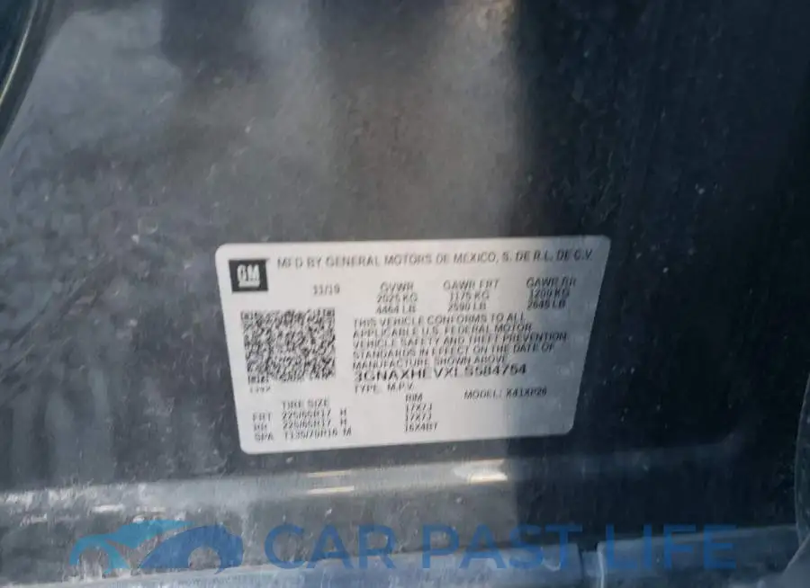 3GNAXHEVXLS584754# 10