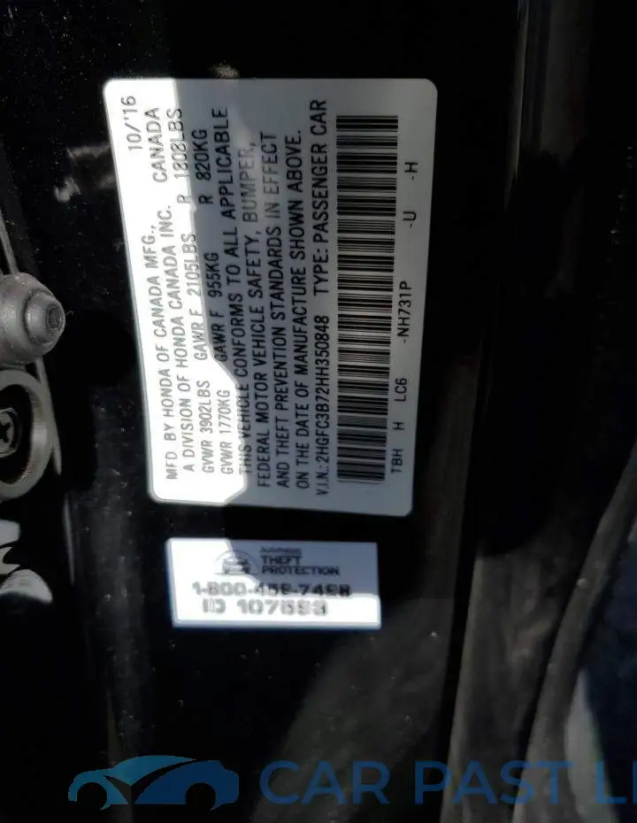 2HGFC3B72HH350848# 10