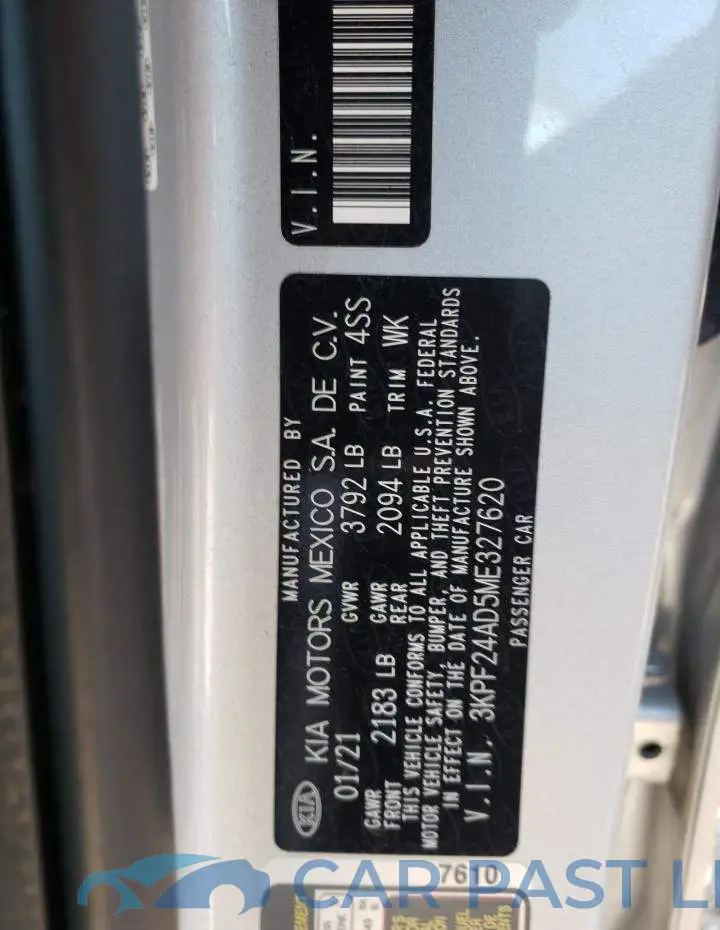 3KPF24AD5ME327620# 13
