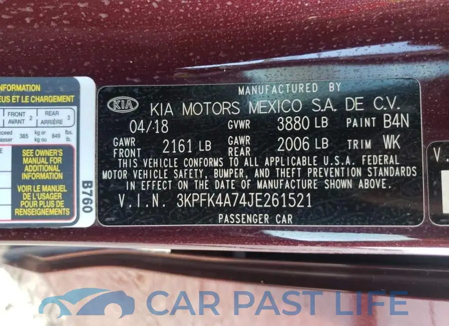3KPFK4A74JE261521# 10