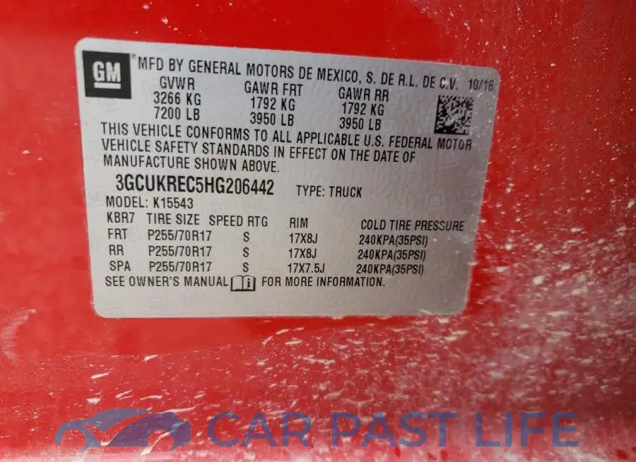 3GCUKREC5HG206442# 10
