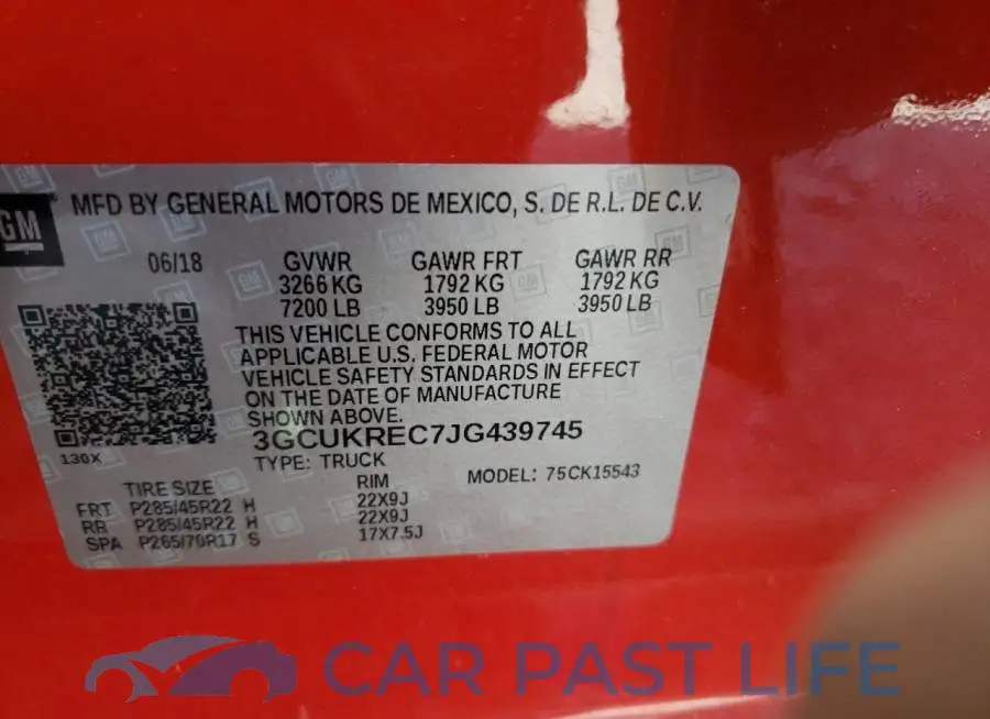 3GCUKREC7JG439745# 10