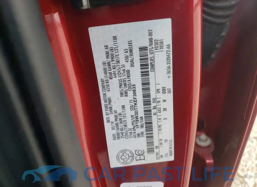1FT8W3DT7KEF30835# 10