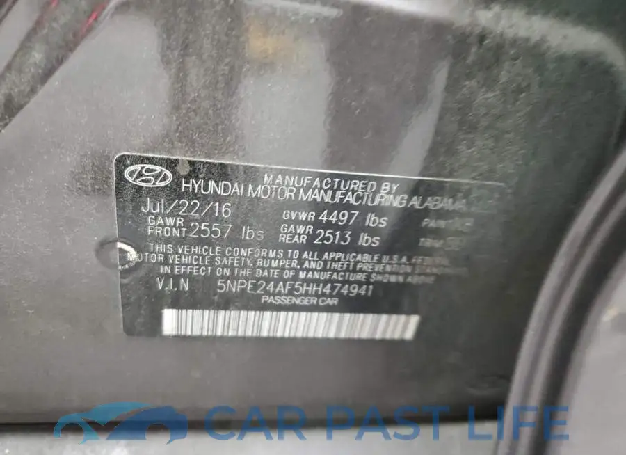 5NPE24AF5HH474941# 10