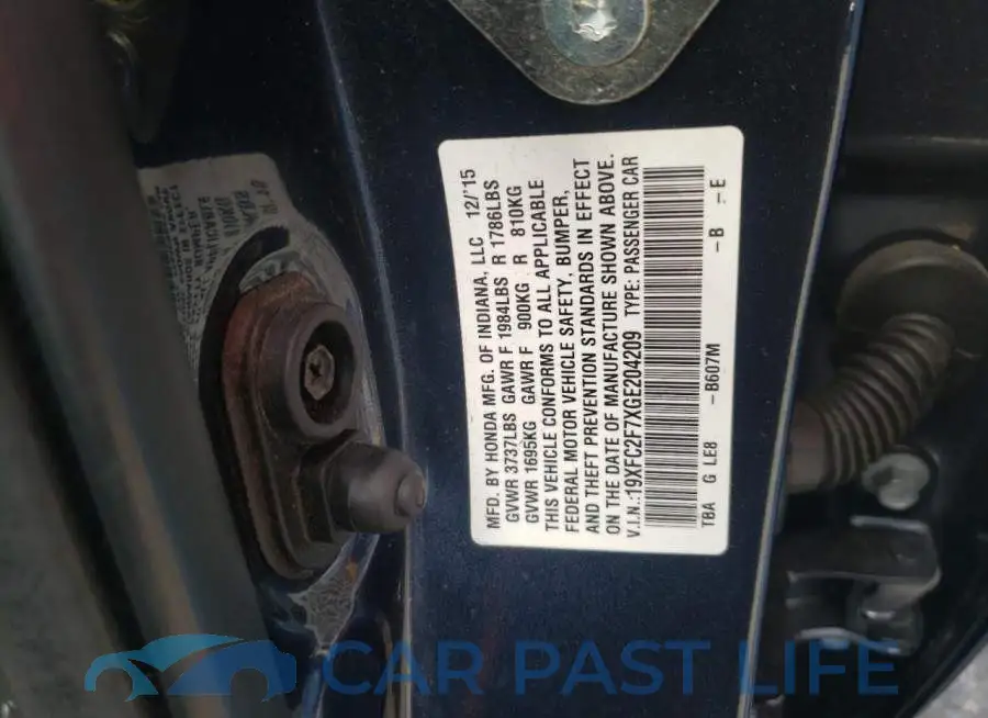 19XFC2F7XGE204209# 10
