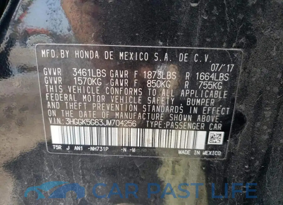3HGGK5G63JM704256# 10