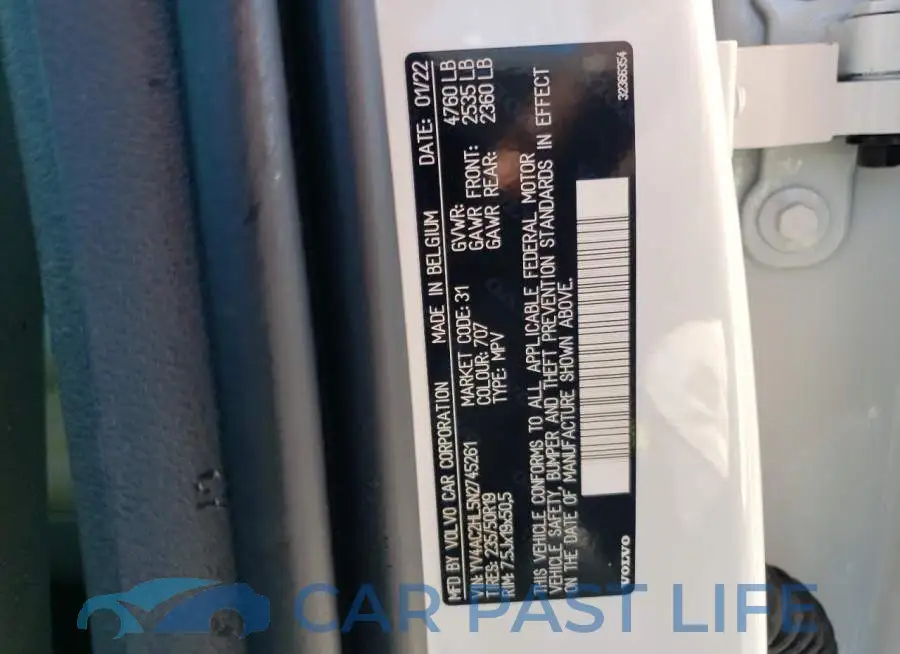 YV4AC2HL5N2745261# 10