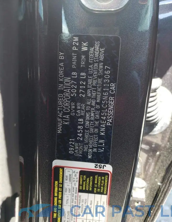 KNAE45LC5N6113067# 10