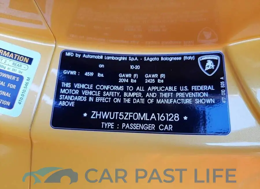 ZHWUT5ZF0MLA16128# 10