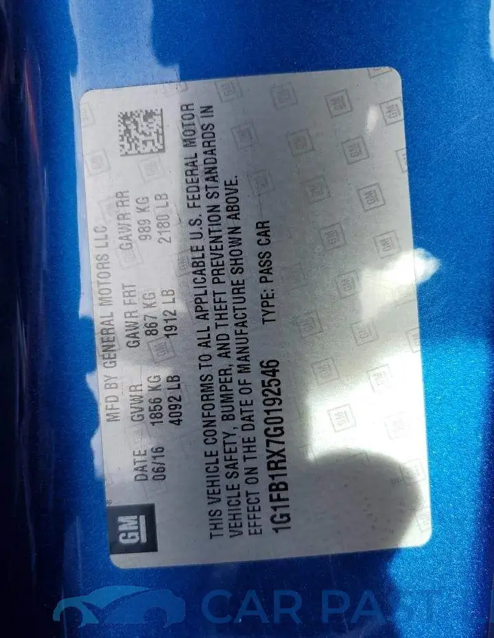 1G1FB1RX7G0192546# 10