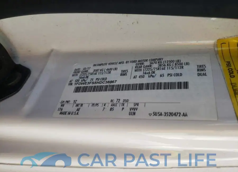 1FDWE3FS5HDC38867# 10