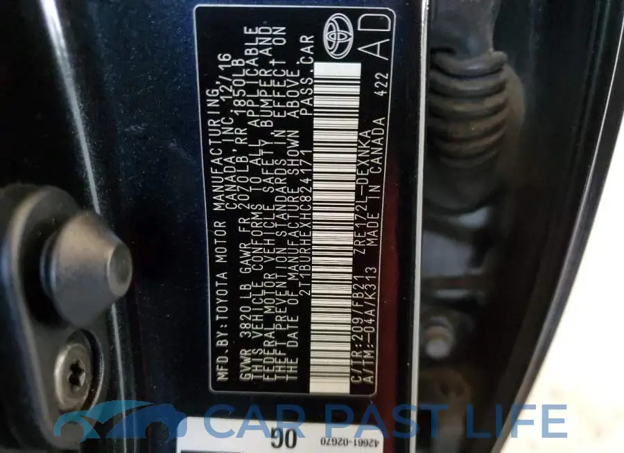 2T1BURHEXHC824171# 10