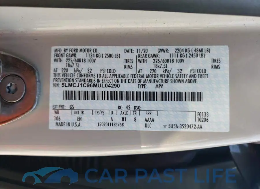 5LMCJ1C96MUL04290# 10
