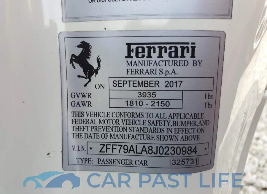 ZFF79ALA8J0230984# 10