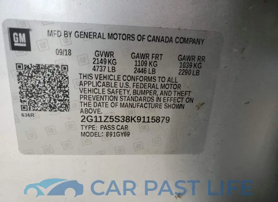2G11Z5S38K9115879# 10